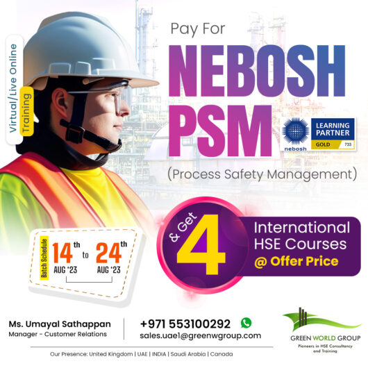 NEBOSH PSM in UAE, DUBAI ONLINE TRAINING